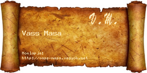 Vass Masa névjegykártya